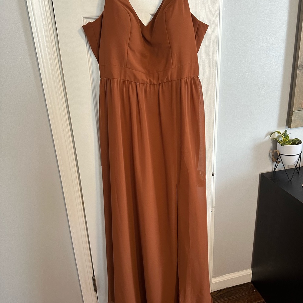 Kennedy Blue Bridesmaid dress in Burnt Orange. Size 16 NWT.